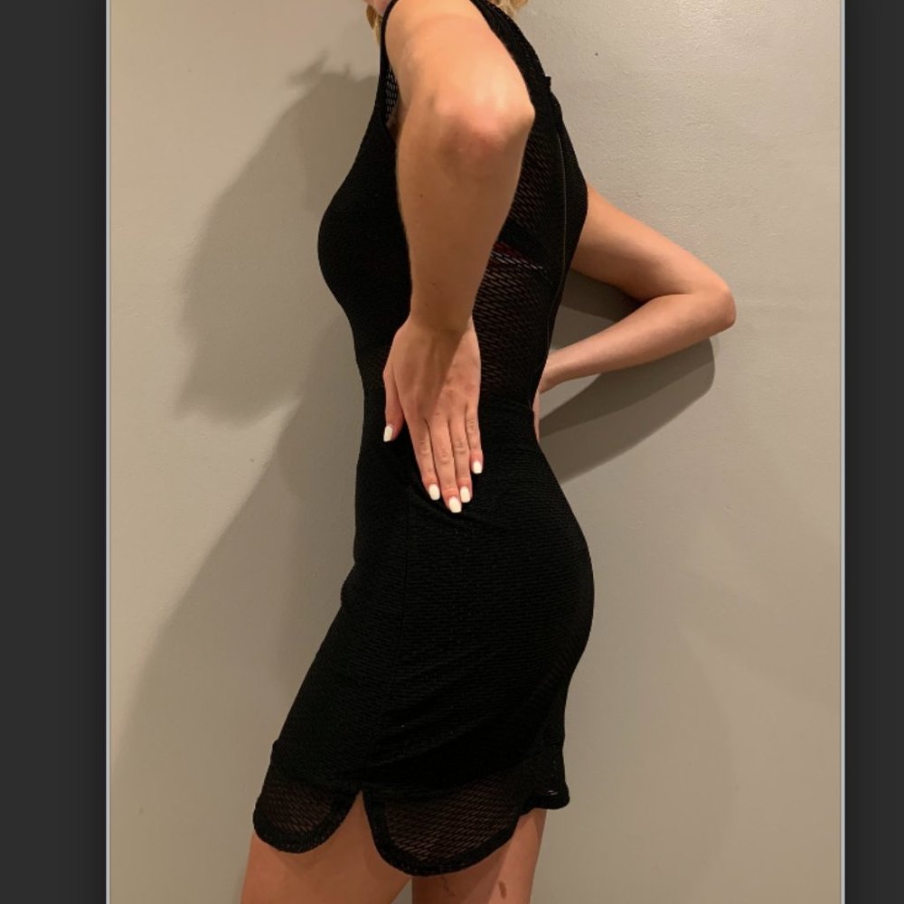 Black Party Dress with Mesh Detailing *NEW*